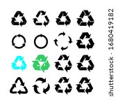 recycle icon set  vector eps10 | Shutterstock .eps vector #1680419182