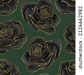 black rose flower bouquet... | Shutterstock .eps vector #2126662982