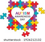 autism awareness month.... | Shutterstock .eps vector #1926212132