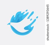 bird and water splash logo...