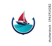 ship and sea logo concept design | Shutterstock .eps vector #1961914282