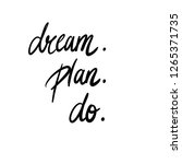 dream plan do | Shutterstock . vector #1265371735