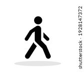 Walking Icon In Trendy Flat...