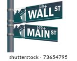 Wall Street Main Street Vector...