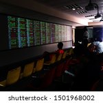 Small photo of Kaohsiung, Taiwan - August 29, 2019: Investors in the seat to monitor the stock exchange rate to grasp the status quo