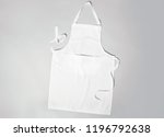 White apron grey background