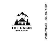 premium wooden cabin and pine... | Shutterstock .eps vector #2035075205