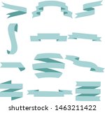 pastel blue ribbon set... | Shutterstock .eps vector #1463211422