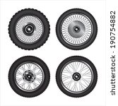 detailed motorcycle wheels.... | Shutterstock .eps vector #190754882