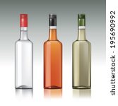 set of vodka bottles.vector... | Shutterstock .eps vector #195690992