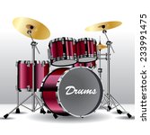 drums isolated on background.... | Shutterstock .eps vector #233991475