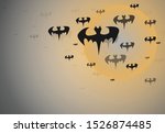 halloween background  flying... | Shutterstock .eps vector #1526874485