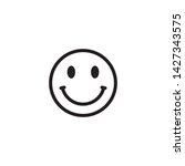 smile face emoticon icon vector.... | Shutterstock .eps vector #1427343575