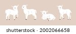 Lamb Icon Set. Different Type...
