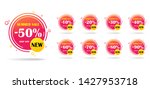 set of flat design summer sale... | Shutterstock .eps vector #1427953718