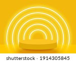 stage podium decorated with... | Shutterstock .eps vector #1914305845