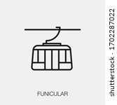 Funicular Icon Vector. Linear...