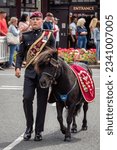 Small photo of June 20th 2022. Aldershot, Hampshire, England, UK. Parachute regiment's March to commemorate the 40th anniversary of the Falklands War. Regimental mascot.