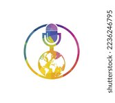 global podcast logo design....