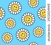 seamless retro positive flower... | Shutterstock .eps vector #1922024945