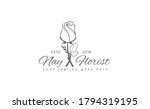 logo template for florist. rose ... | Shutterstock .eps vector #1794319195