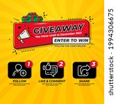 giveaway contest for social... | Shutterstock .eps vector #1994306675