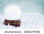 blank christmas snow globe with ... | Shutterstock . vector #108229508