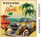 Welcome To Florida Retro Poster.
