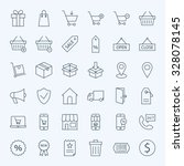 line shopping and e commerce... | Shutterstock .eps vector #328078145
