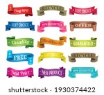 set of ribbons. ribbon elements.... | Shutterstock .eps vector #1930374422
