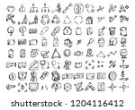 set of vector business doodle... | Shutterstock .eps vector #1204116412