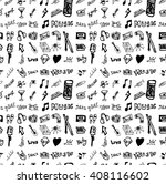 hand drawn seamless doodle... | Shutterstock .eps vector #408116602