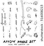 vector hand drawn arrows set | Shutterstock .eps vector #516008215