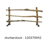 Wooden Fence At Ranch Isolated...