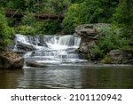 Small photo of The beauty of Tanner Falls in Honesdale, Pennsylvania cascading over the rocks.