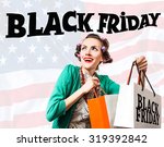 Black Friday super sale shopping woman