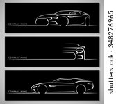 modern sports car silhouettes.... | Shutterstock .eps vector #348276965
