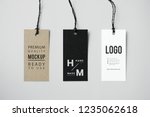 Three fashion label tag mockups