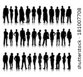 collection of standing business ... | Shutterstock .eps vector #181007708