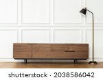 wooden tv cabinet in a... | Shutterstock . vector #2038586042