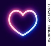 social media heart icon like... | Shutterstock . vector #2045293145