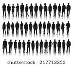 silhouette group of people... | Shutterstock .eps vector #217713352