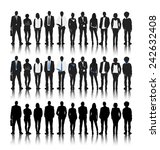 silhouettes of business people... | Shutterstock .eps vector #242632408