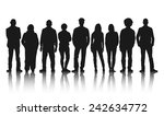silhouettes of casual people in ... | Shutterstock .eps vector #242634772