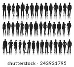 silhouettes of casual people in ... | Shutterstock .eps vector #243931795