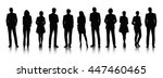 business people silhouettes | Shutterstock .eps vector #447460465