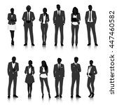 business people silhouettes | Shutterstock .eps vector #447460582