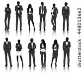 business people silhouettes | Shutterstock .eps vector #448013662