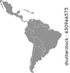latin america map | Shutterstock .eps vector #650966575
