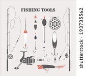 Fishing Tools  Stock Vector